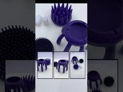 Massageador de cabeça de silicone personalizado Escova massageadora de couro cabeludo para shampoo Escova para shampoo Limpador de chuveiro
